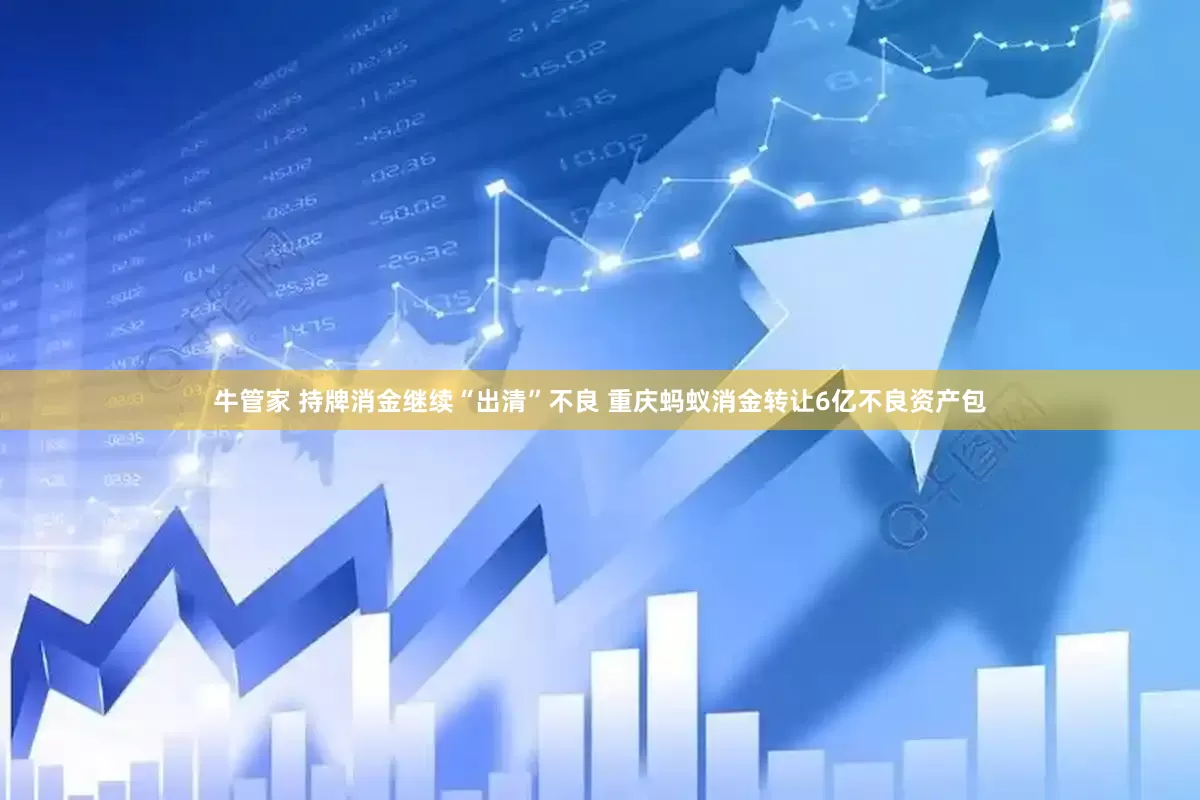 牛管家 持牌消金继续“出清”不良 重庆蚂蚁消金转让6亿不良资产包