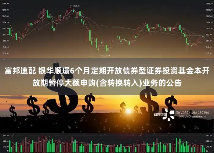富邦速配 银华顺璟6个月定期开放债券型证券投资基金本开放期暂停大额申购(含转换转入)业务的公告